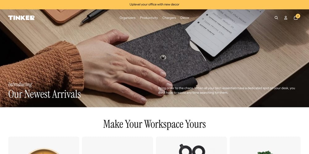Best Free Shopify Templates That Will Elevate Your E-Commerce Store 19 Tinker
