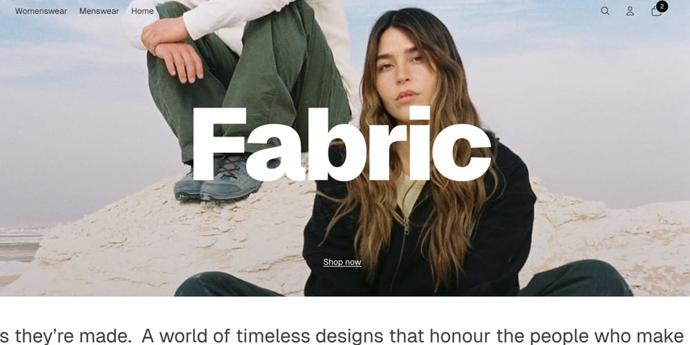 Best Free Shopify Templates That Will Elevate Your E-Commerce Store 18 fabric