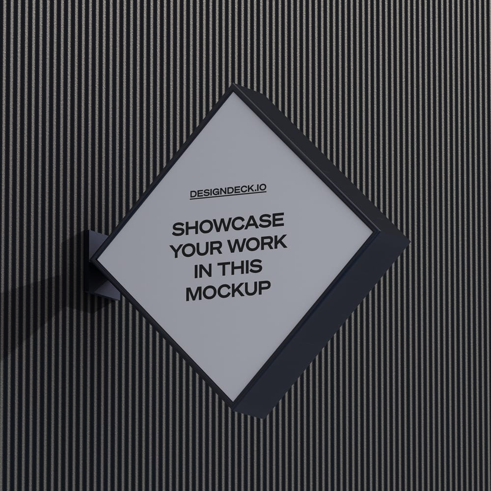 Free Wall Signs Mockup PSD 1 Free Wall Signs Mockup PSD