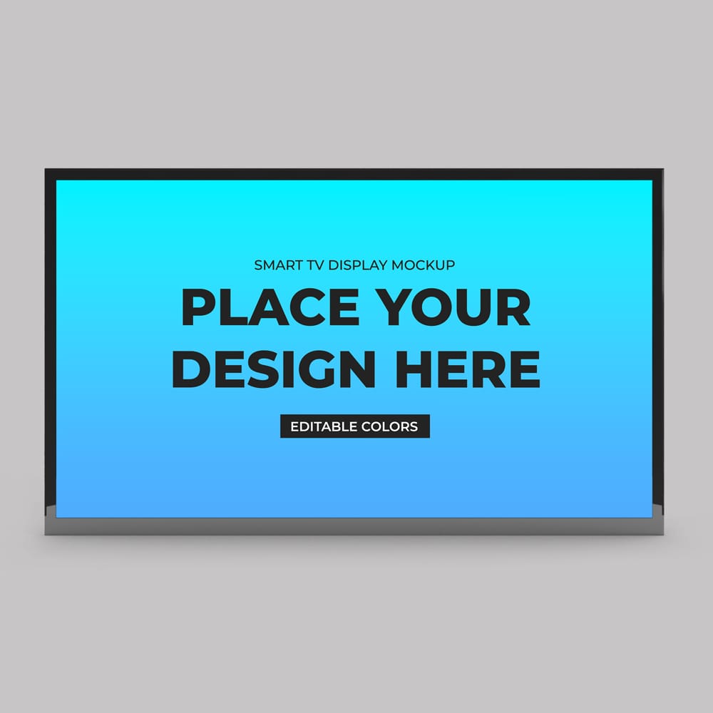 Free Simple Smart TV Mockup Template PSD 1 Free Simple Smart TV Mockup Template PSD