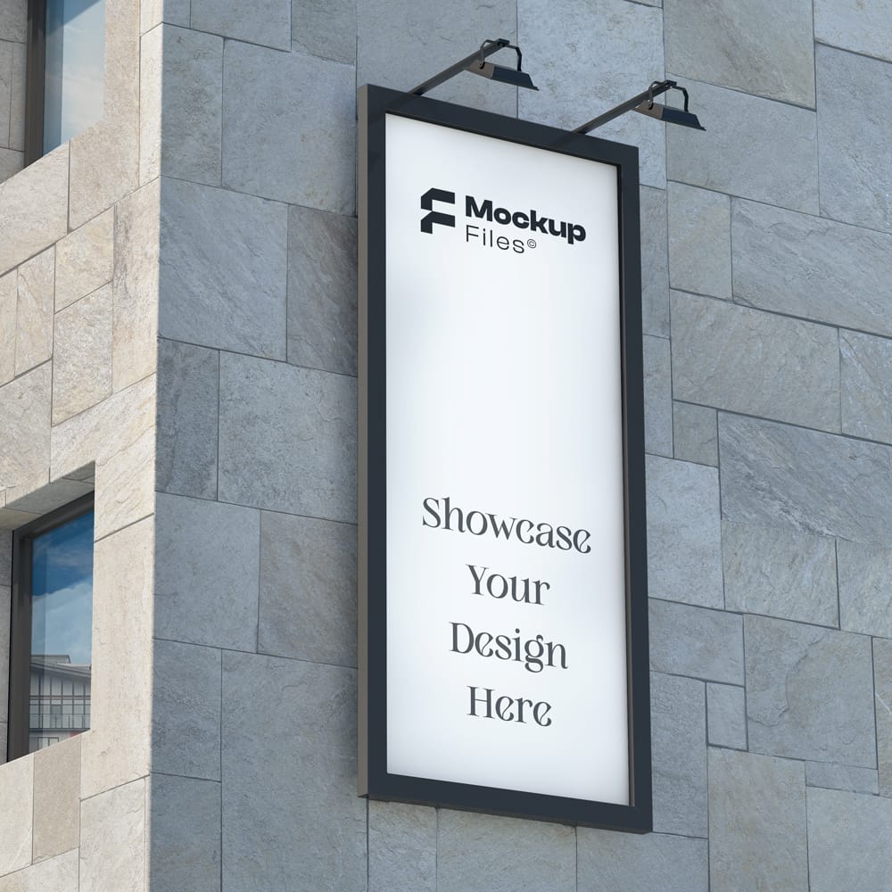 Free Outdoor Vertical Building Billboard Mockup PSD 1 Free Outdoor Vertical Building Billboard Mockup PSD