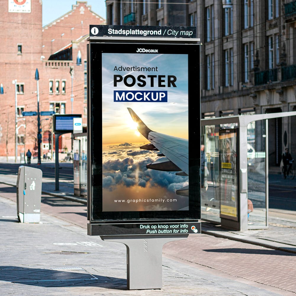 Free Realistic Street Sign Advertisement Mockup PSD 1 Free Realistic Street Sign Advertisement Mockup PSD