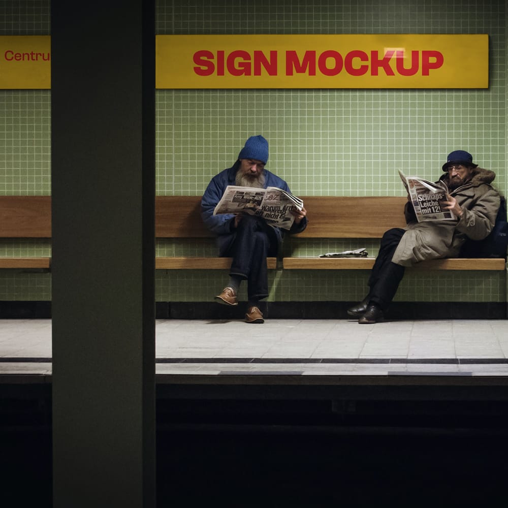 Free Subway Wayfinding Mockup PSD 1 Free Subway Wayfinding Mockup PSD