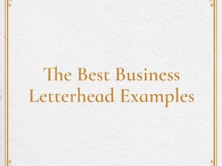 The Best Business Letterhead Examples