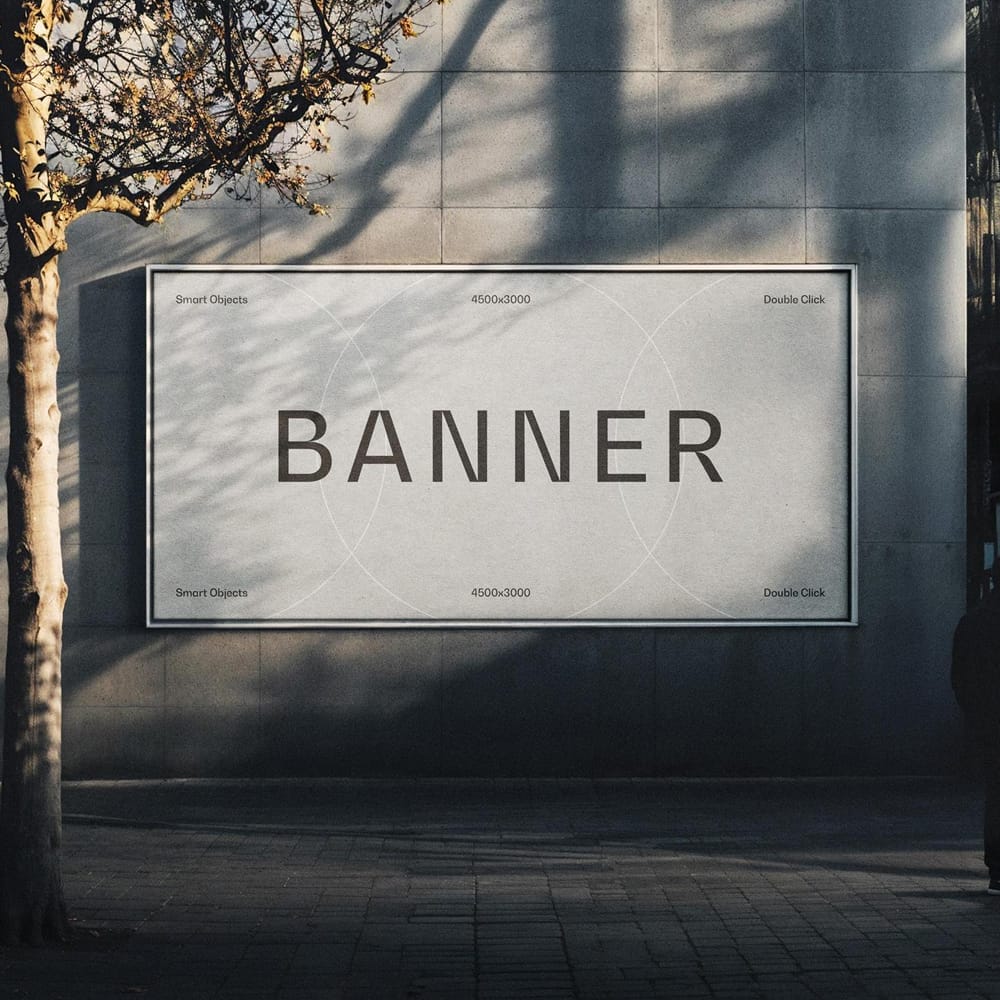 Free Outdoor City Banner Mockup PSD 1 Free Outdoor City Banner Mockup PSD