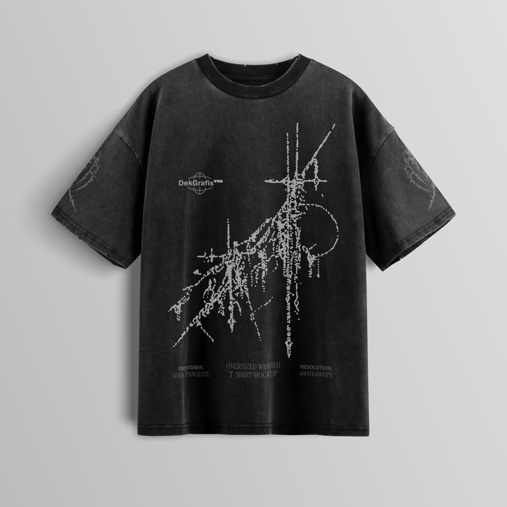 Free Oversized Washed Black T-Shirt Mockup PSD 1 Free Oversized Washed Black T-Shirt Mockup PSD