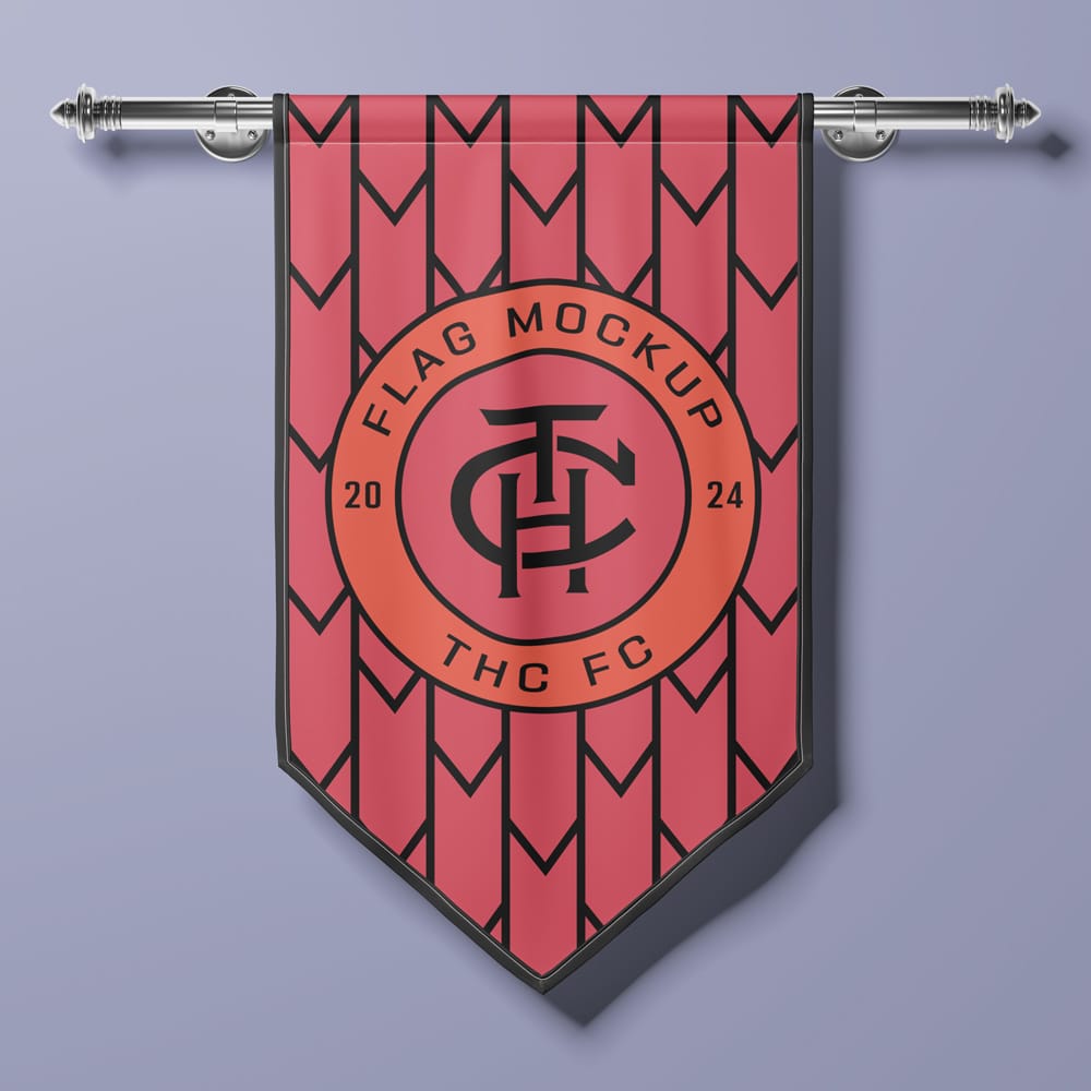 Free Pennant Flag Mockup PSD 1 Free Pennant Flag Mockup PSD