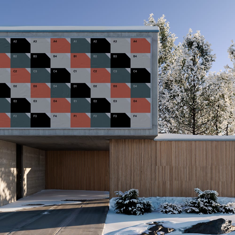 Free Winter Outdoor Billboard Mockup PSD 1 Free Winter Outdoor Billboard Mockup PSD