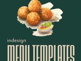 indesign menu template