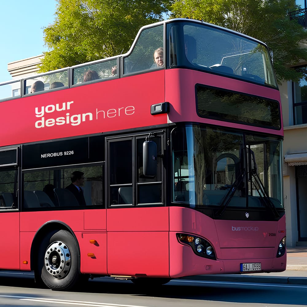 Free Bus Mockup PSD 1 Free Bus Mockup PSD