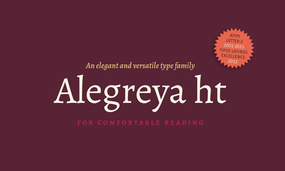 Free Serif Fonts for Commercial Use – Perfect for Designers! 9 Alegreya ht
