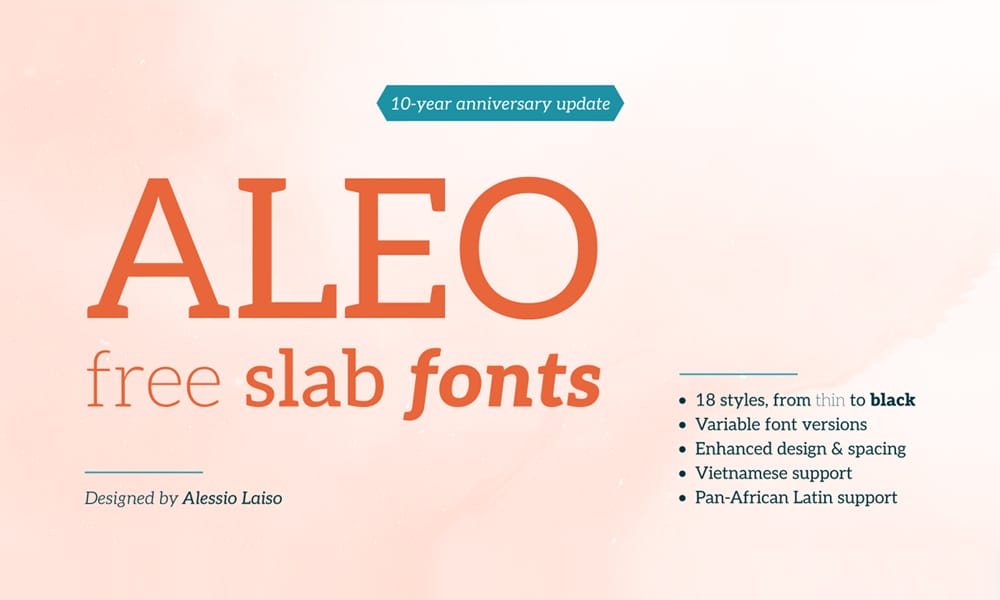 Free Serif Fonts for Commercial Use – Perfect for Designers! 3 Aleo