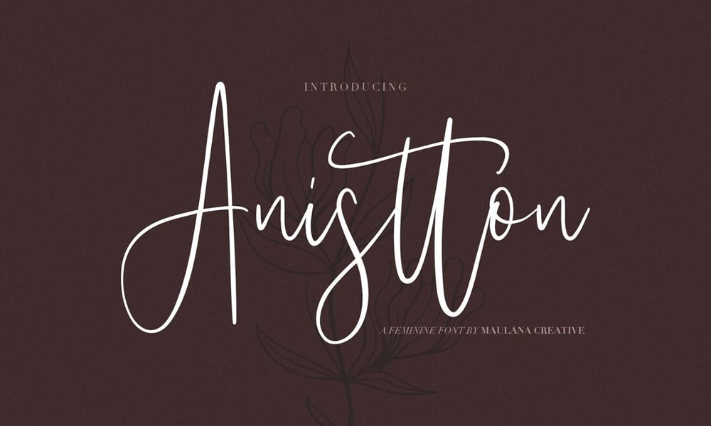 The Most Beautiful Feminine Typefaces 33 Anistton
