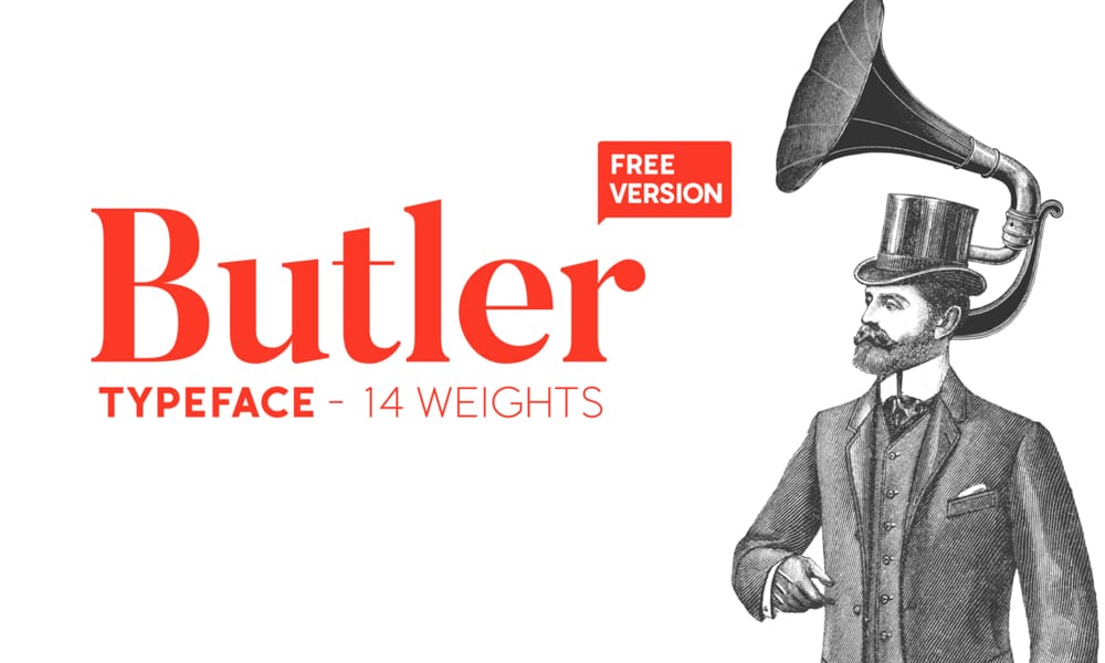 Free Serif Fonts for Commercial Use – Perfect for Designers! 13 Butler Typeface
