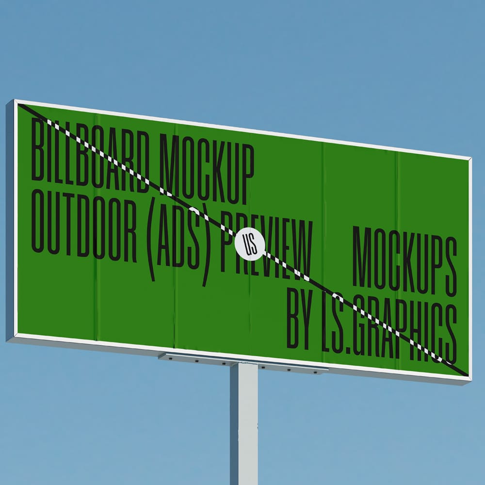 Free US Scene Billboard Mockup PSD 1 Free US Scene Billboard Mockup PSD