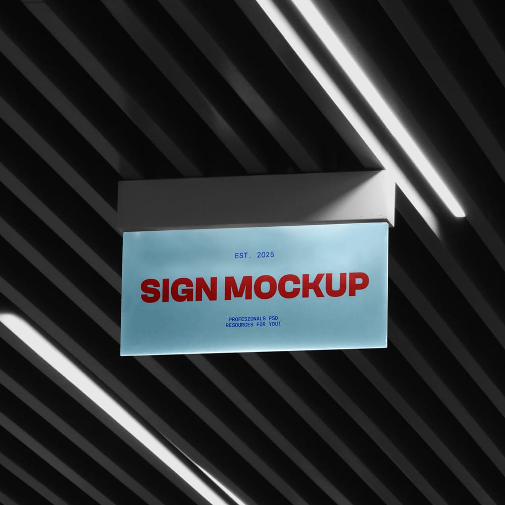 Free Wayfinding Signage Mockup PSD 1 Free Wayfinding Signage Mockup PSD