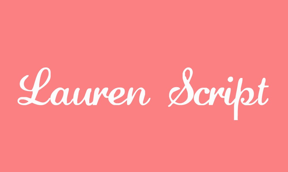 The Most Beautiful Feminine Typefaces 14 Lauren Script