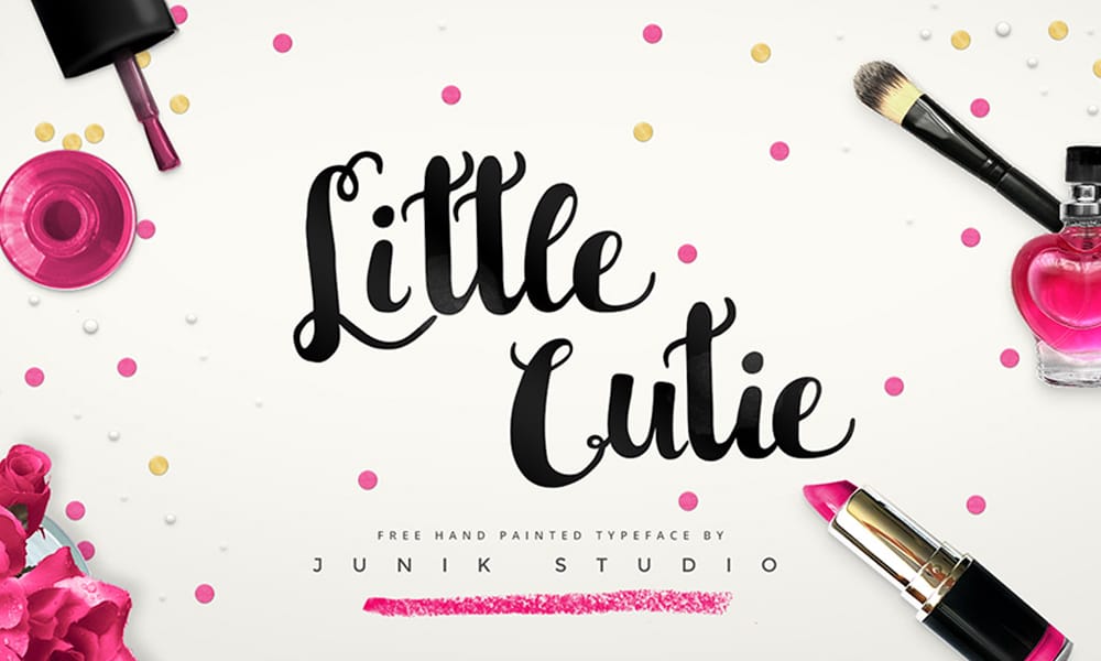 The Most Beautiful Feminine Typefaces 19 Little Cutie Hand Painted Script Font