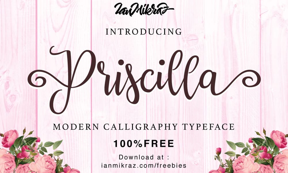 The Most Beautiful Feminine Typefaces 21 Priscilla Script