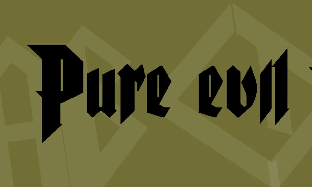 20+ Top Heavy Metal Fonts: Free & Paid Options for Bands, Logos & More 22 Pure evil 2 Font