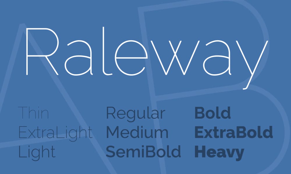 The Most Beautiful Feminine Typefaces 25 Raleway Font