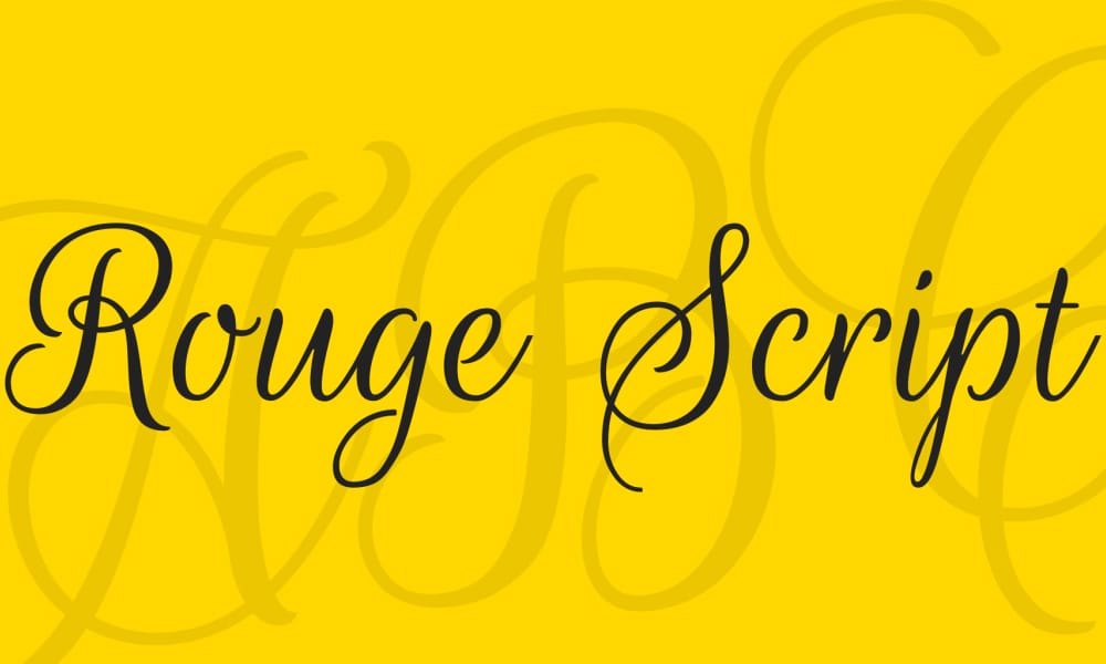 The Most Beautiful Feminine Typefaces 5 Rouge Script Font