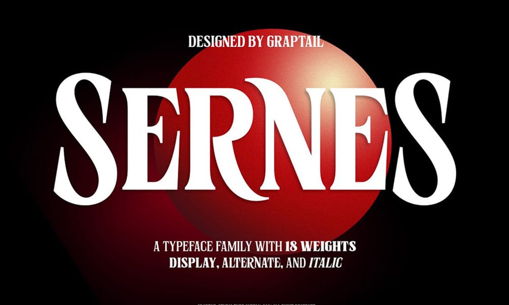 Free Serif Fonts for Commercial Use – Perfect for Designers! 17 Sernes Display Font