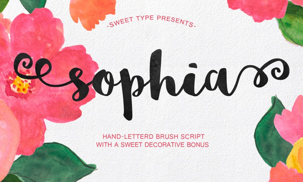 The Most Beautiful Feminine Typefaces 10 Sophia