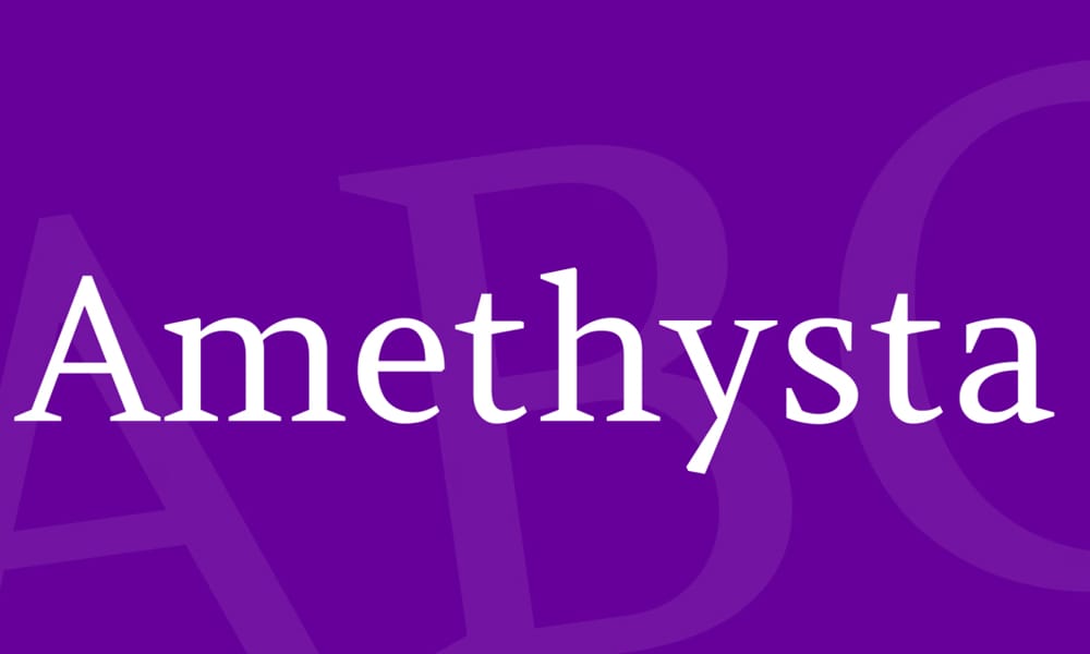 Free Serif Fonts for Commercial Use – Perfect for Designers! 58 Amethysta Font