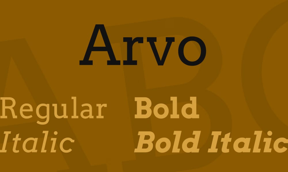 Free Serif Fonts for Commercial Use – Perfect for Designers! 72 Arvo Font