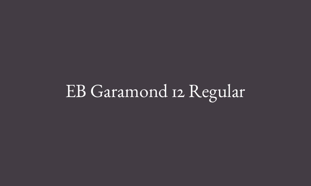 Free Serif Fonts for Commercial Use – Perfect for Designers! 35 EB Garamond