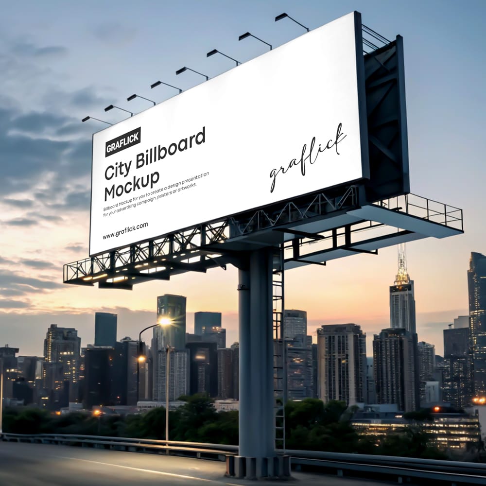 Free City Hoarding Mockup PSD 1 Free City Hoarding Mockup PSD