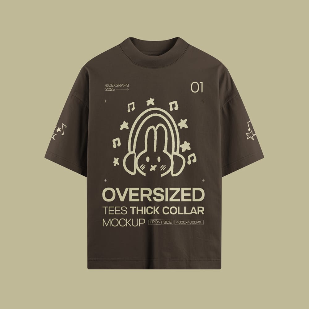Free Oversized Tees Mockup PSD 1 Free Oversized Tees Mockup PSD
