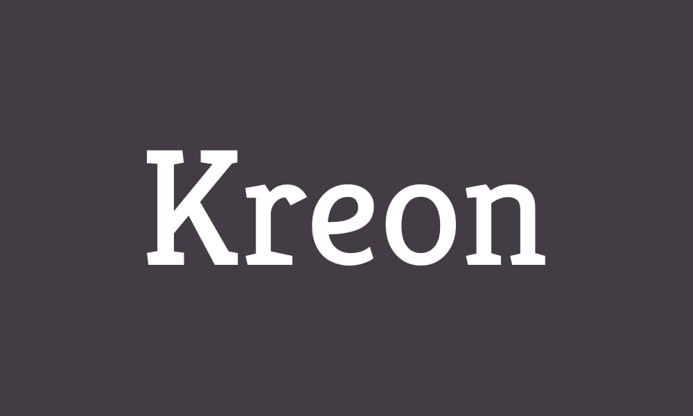 Free Serif Fonts for Commercial Use – Perfect for Designers! 68 Kreon