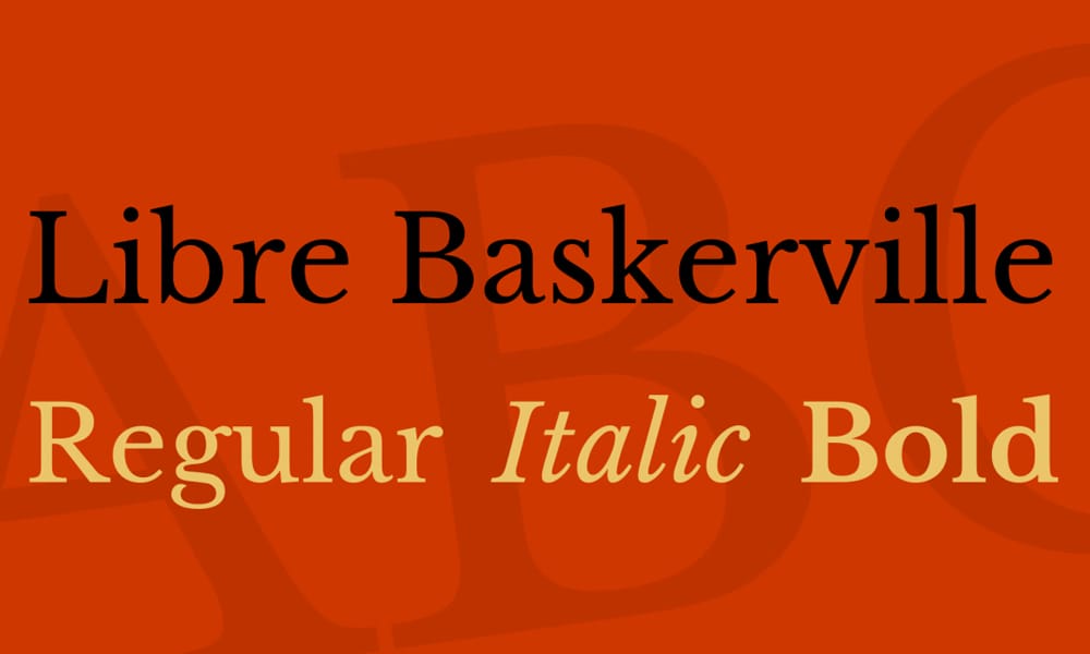 Free Serif Fonts for Commercial Use – Perfect for Designers! 34 Libre Baskerville Font