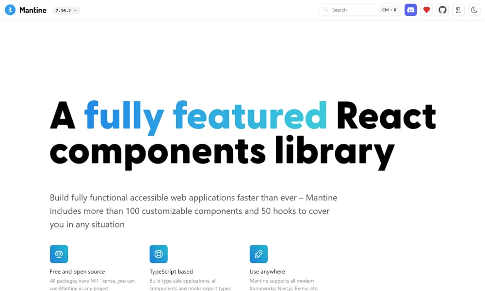 Top CSS Frameworks for React: Build Stunning UIs in 2025 9 Mantine