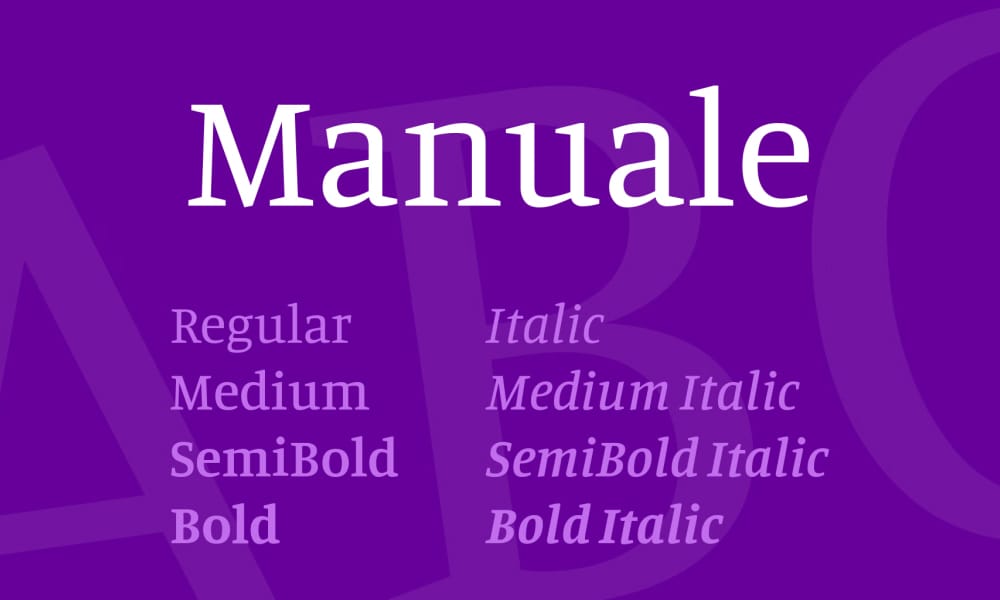 Free Serif Fonts for Commercial Use – Perfect for Designers! 66 Manuale-Font