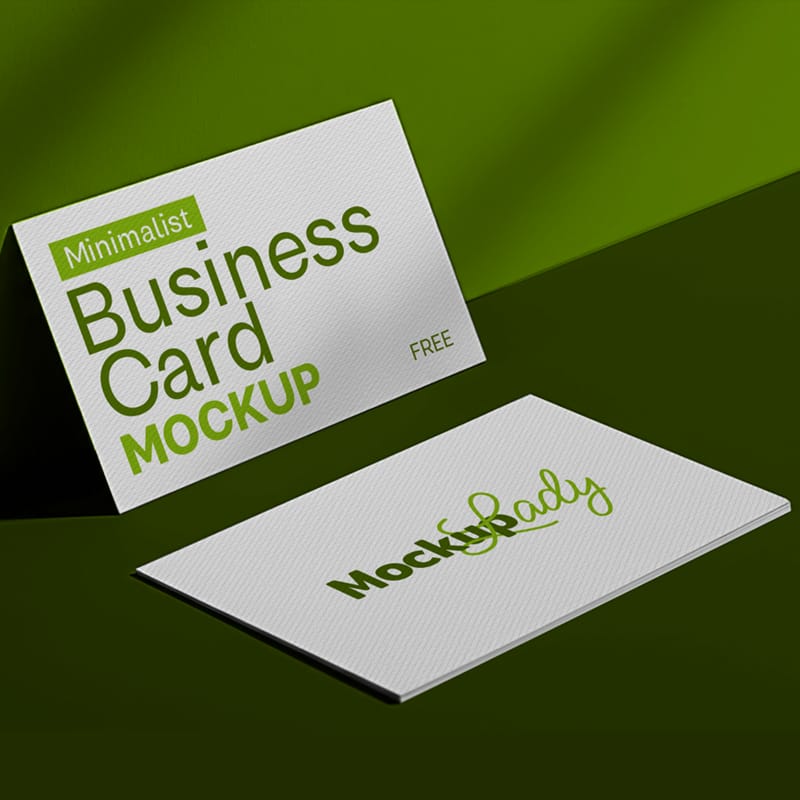 Free Minimalist Business Card Mockup PSD