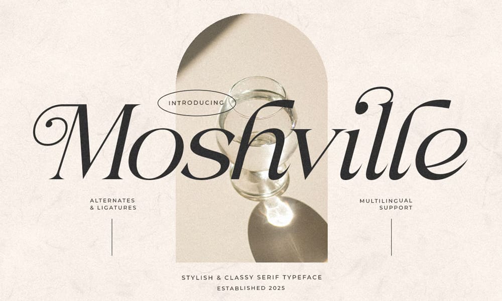 Free Serif Fonts for Commercial Use – Perfect for Designers! 65 Moshville