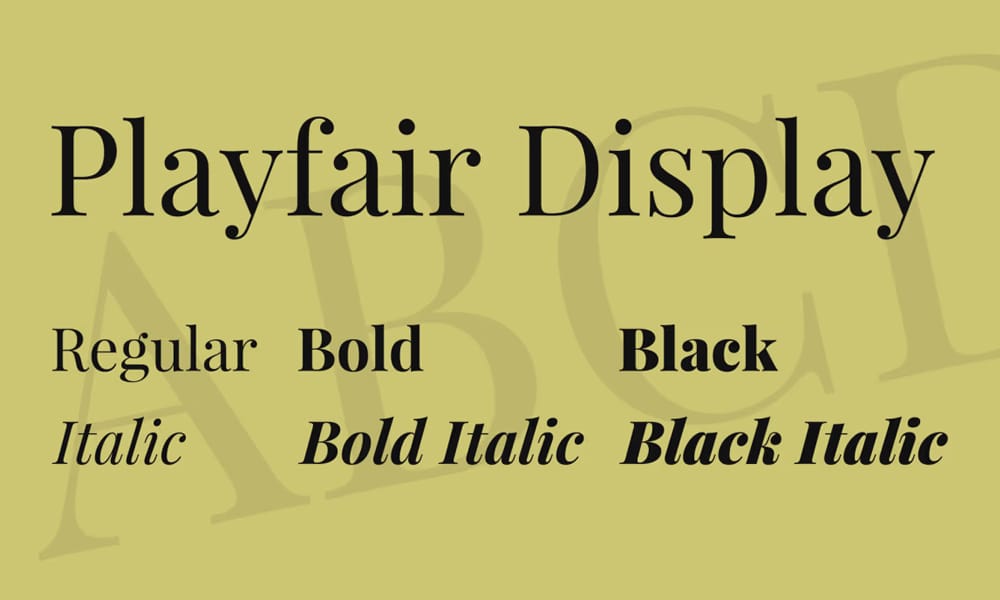 Free Serif Fonts for Commercial Use – Perfect for Designers! 32 Playfair Display Font