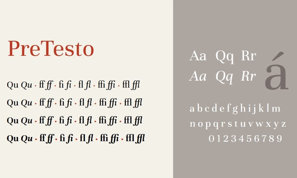 Free Serif Fonts for Commercial Use – Perfect for Designers! 27 PreTesto Typeface