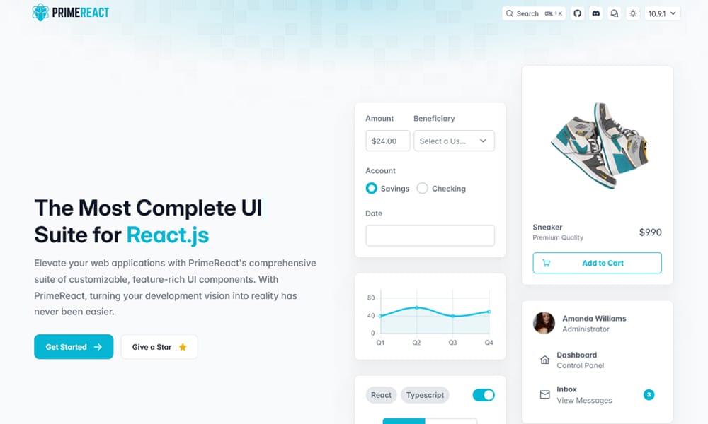 Top CSS Frameworks for React: Build Stunning UIs in 2025 13 PrimeReact