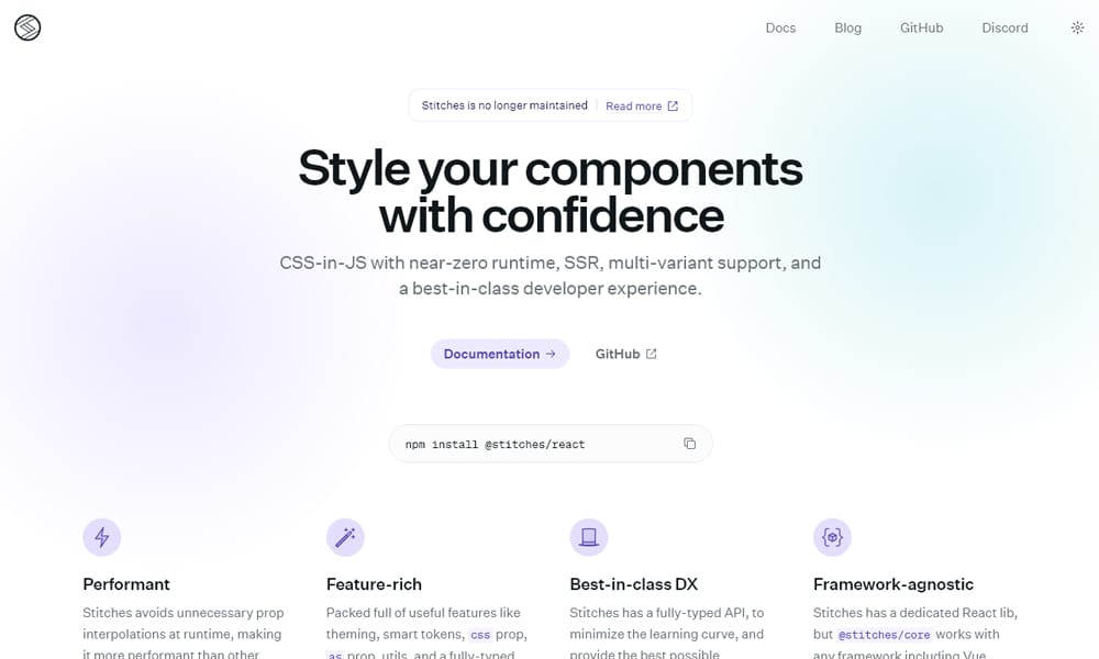 Top CSS Frameworks for React: Build Stunning UIs in 2025 22 Stitches