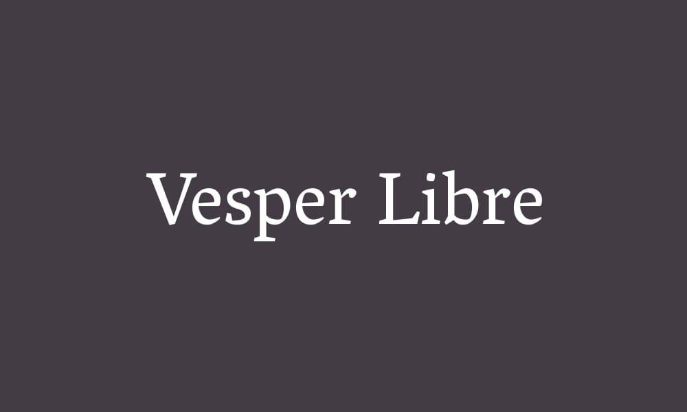 Free Serif Fonts for Commercial Use – Perfect for Designers! 73 Vesper Libre