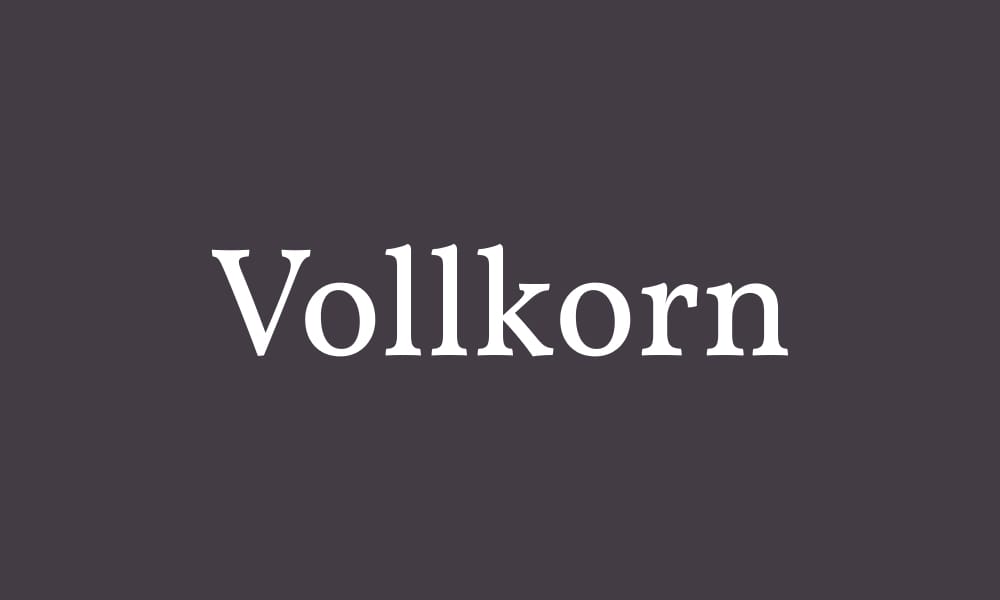 Free Serif Fonts for Commercial Use – Perfect for Designers! 53 Vollkorn