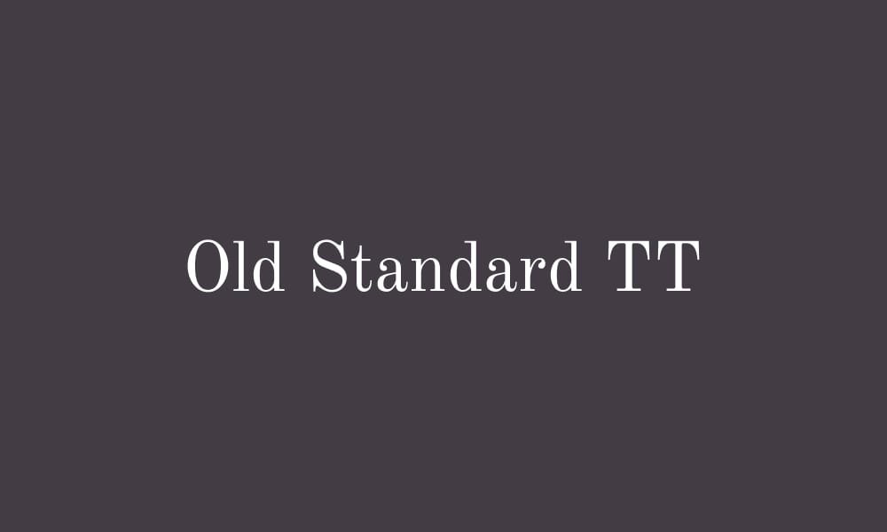 Free Serif Fonts for Commercial Use – Perfect for Designers! 59 old standard tt