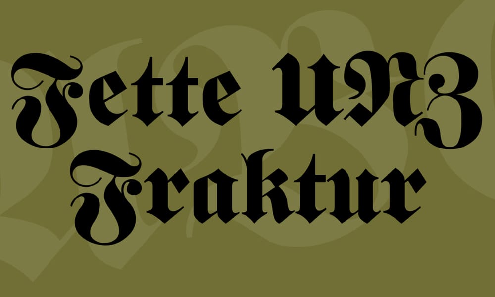Free Gothic Blackletter Fonts for Designers 31 Fette UNZ Fraktur Font