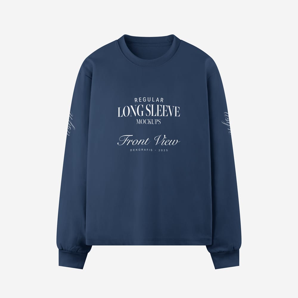 Free Regular Long Sleeve Mockup PSD 1 Free Regular Long Sleeve Mockup PSD