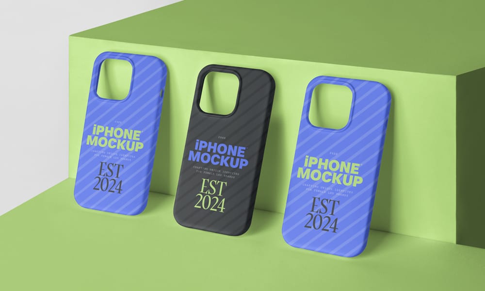 Top iPhone Case Mockups: Free PSD Templates for Designers! 34 Free Three iPhone Cases Mockup PSD