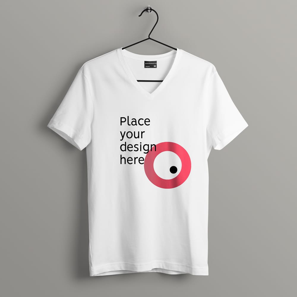 Free V-Neck T-Shirt Mockup Template PSD 1 Free V-Neck T-Shirt Mockup Template PSD
